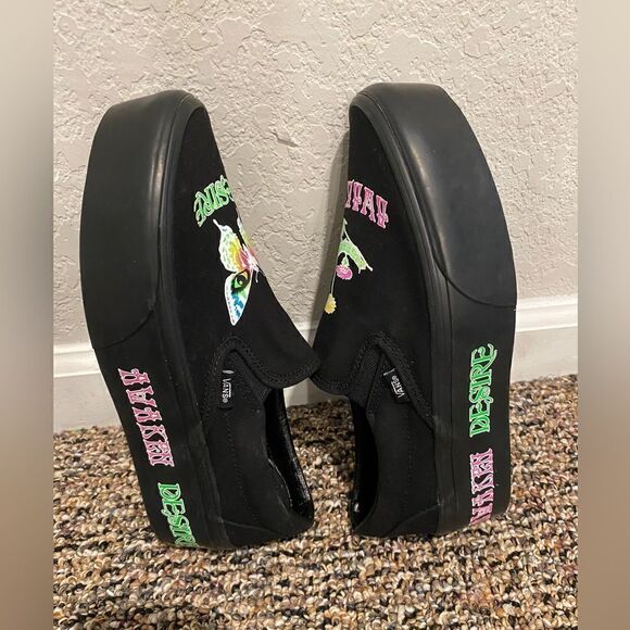 NWOT Vans Black SlipOn Platform Awaken Desire Glow in the Dark  Men 9 women 10.5 main image 5